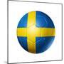 Soccer Football Ball With Sweden Flag-daboost-Mounted Premium Giclee Print