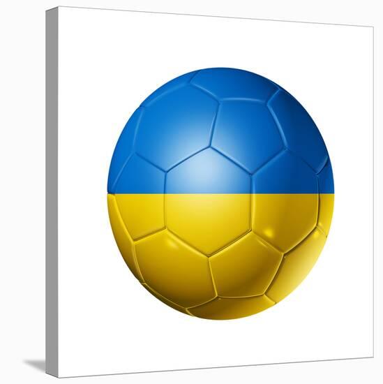 Soccer Football Ball With Ukraine Flag-daboost-Stretched Canvas