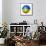 Soccer Football Ball With Ukraine Flag-daboost-Framed Stretched Canvas displayed on a wall