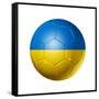 Soccer Football Ball With Ukraine Flag-daboost-Framed Stretched Canvas