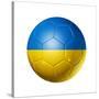Soccer Football Ball With Ukraine Flag-daboost-Stretched Canvas