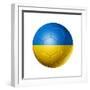 Soccer Football Ball With Ukraine Flag-daboost-Framed Premium Giclee Print