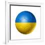 Soccer Football Ball With Ukraine Flag-daboost-Framed Premium Giclee Print