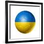 Soccer Football Ball With Ukraine Flag-daboost-Framed Premium Giclee Print