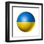 Soccer Football Ball With Ukraine Flag-daboost-Framed Art Print