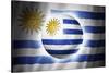 Soccer Football Ball with Uruguay Flag-daboost-Stretched Canvas