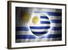 Soccer Football Ball with Uruguay Flag-daboost-Framed Art Print