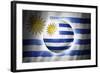 Soccer Football Ball with Uruguay Flag-daboost-Framed Art Print