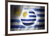 Soccer Football Ball with Uruguay Flag-daboost-Framed Art Print