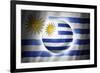 Soccer Football Ball with Uruguay Flag-daboost-Framed Art Print