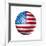 Soccer Football Ball With Usa Flag-daboost-Framed Art Print