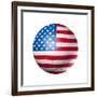 Soccer Football Ball With Usa Flag-daboost-Framed Art Print