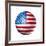 Soccer Football Ball With Usa Flag-daboost-Framed Art Print