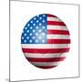 Soccer Football Ball With Usa Flag-daboost-Mounted Art Print