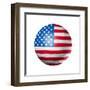 Soccer Football Ball With Usa Flag-daboost-Framed Art Print