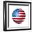 Soccer Football Ball With Usa Flag-daboost-Framed Art Print