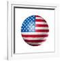 Soccer Football Ball With Usa Flag-daboost-Framed Art Print