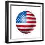 Soccer Football Ball With Usa Flag-daboost-Framed Art Print