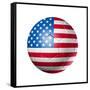 Soccer Football Ball With Usa Flag-daboost-Framed Stretched Canvas