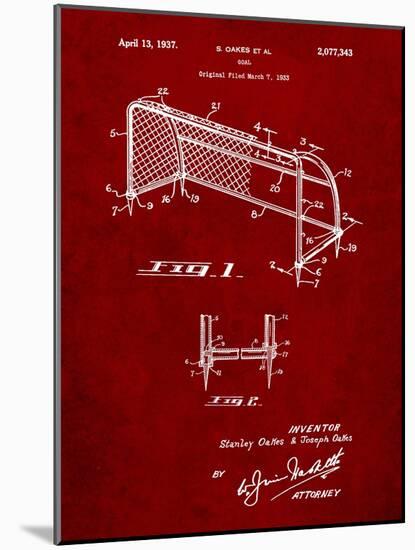 Soccer Goal Patent Art-Cole Borders-Mounted Art Print