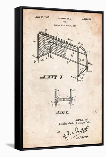 Soccer Goal Patent Art-Cole Borders-Framed Stretched Canvas