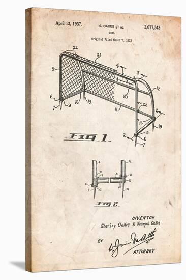 Soccer Goal Patent Art-Cole Borders-Stretched Canvas