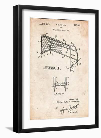 Soccer Goal Patent Art-Cole Borders-Framed Art Print