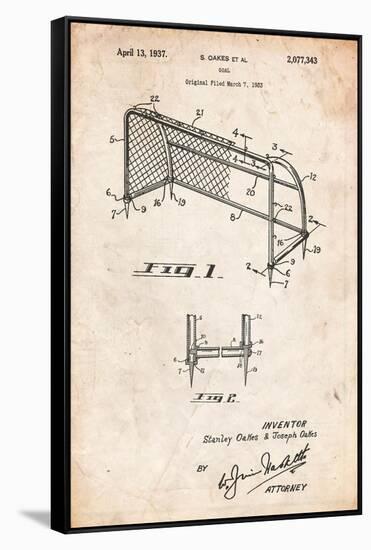 Soccer Goal Patent Art-Cole Borders-Framed Stretched Canvas
