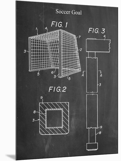 Soccer Goal Patent-null-Mounted Art Print