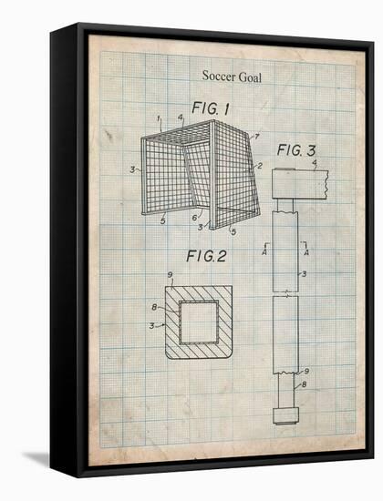 Soccer Goal Patent-Cole Borders-Framed Stretched Canvas