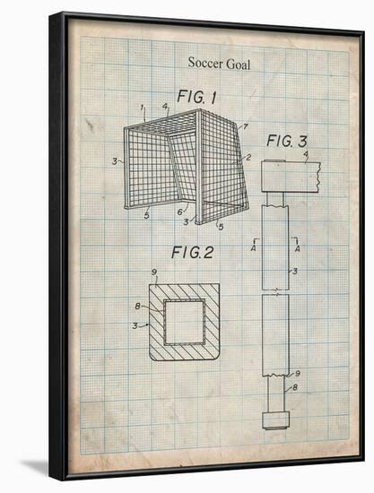 Soccer Goal Patent-Cole Borders-Framed Art Print