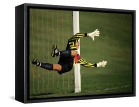 Soccer Goalie in Action-null-Framed Stretched Canvas