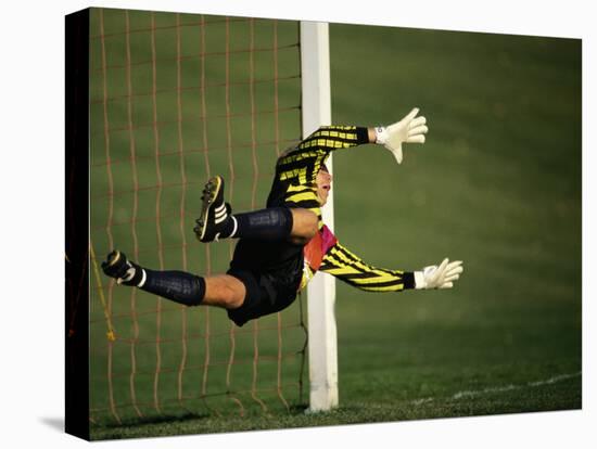 Soccer Goalie in Action-null-Stretched Canvas