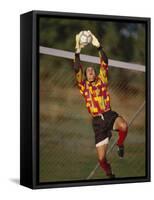 Soccer Goalie in Action-null-Framed Stretched Canvas