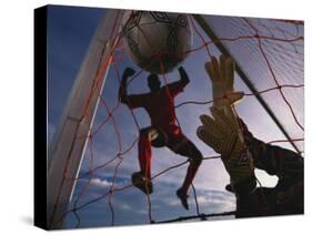 Soccer Goalie in Action-null-Stretched Canvas