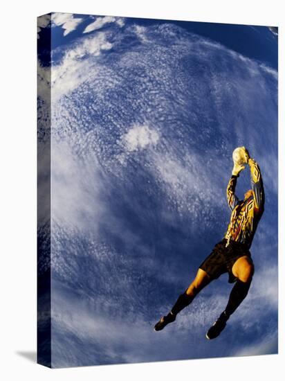 Soccer Goalie in Action-null-Stretched Canvas