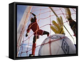 Soccer Goalie in Action-null-Framed Stretched Canvas