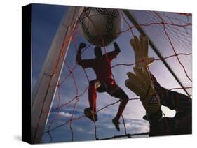 Soccer Goalie in Action-null-Stretched Canvas