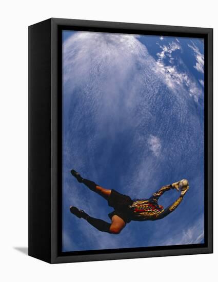 Soccer Goalie in Action-null-Framed Stretched Canvas