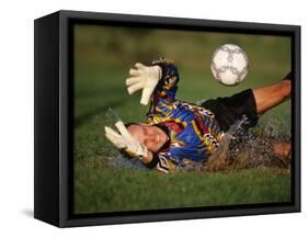 Soccer Goalie in Action-null-Framed Stretched Canvas