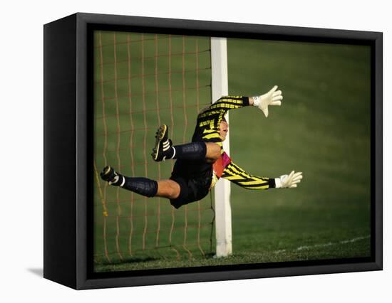 Soccer Goalie in Action-null-Framed Stretched Canvas