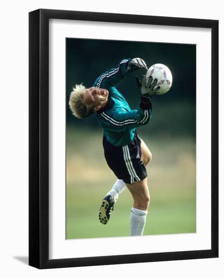 Soccer Goalie in Action-null-Framed Photographic Print