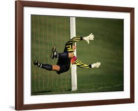 Soccer Goalie in Action-null-Framed Photographic Print