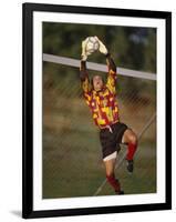 Soccer Goalie in Action-null-Framed Photographic Print