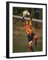 Soccer Goalie in Action-null-Framed Photographic Print