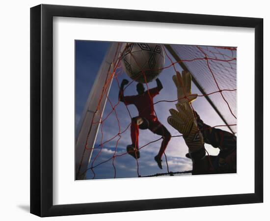 Soccer Goalie in Action-null-Framed Photographic Print