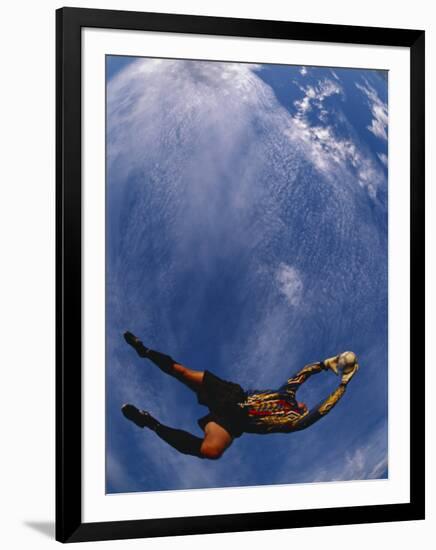 Soccer Goalie in Action-null-Framed Photographic Print