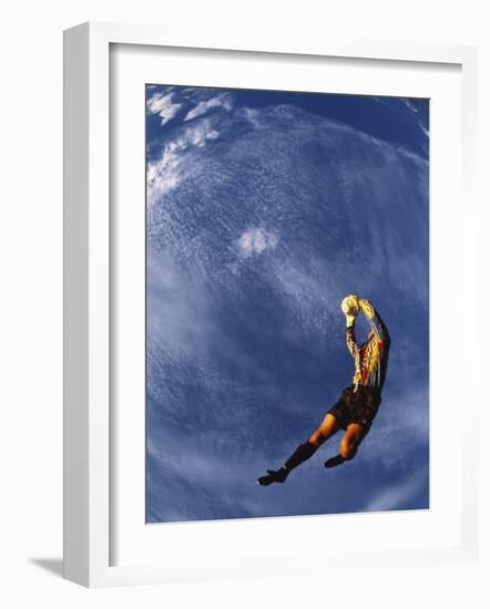 Soccer Goalie in Action-null-Framed Photographic Print