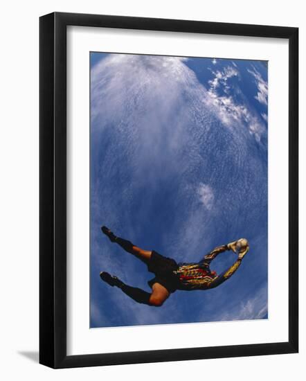 Soccer Goalie in Action-null-Framed Photographic Print