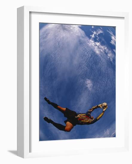 Soccer Goalie in Action-null-Framed Photographic Print